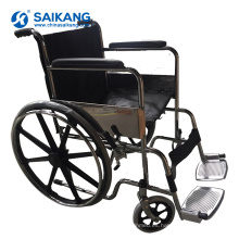 SKE102 Hospital Silla de ruedas cómoda de acero cromado